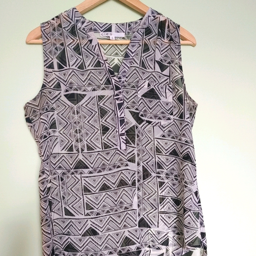 *SOLD* CLEO Sleeveless Sheer Top